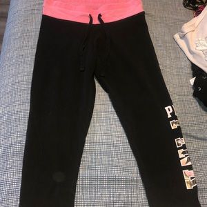 Black Pink Capris